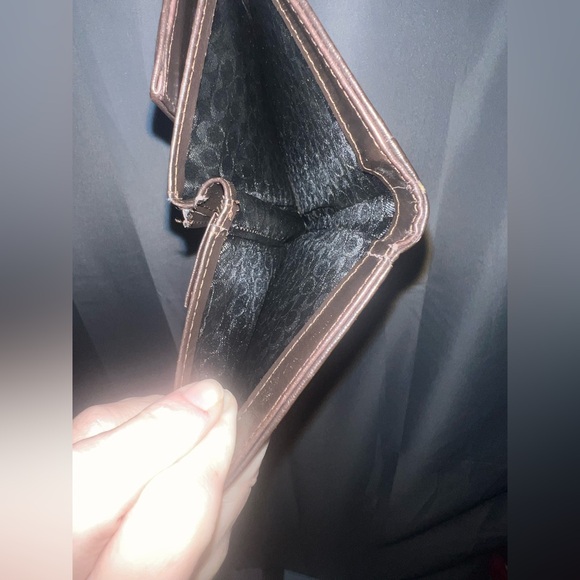 Coach Signature Brown and Tan Wallet - Picture 6 of 11